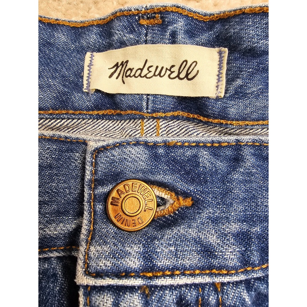 Madewell Relaxed Mid-Length Denim Shorts Medium Wash 16W DM6881 NJ561 - Picture 2 of 9